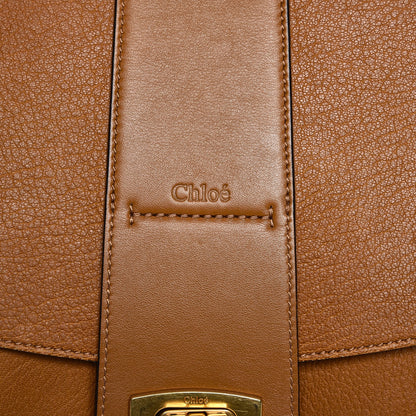Chloe Grained Lambskin Medium Lexa Shoulder Bag Mustard Brown 8 of 9
