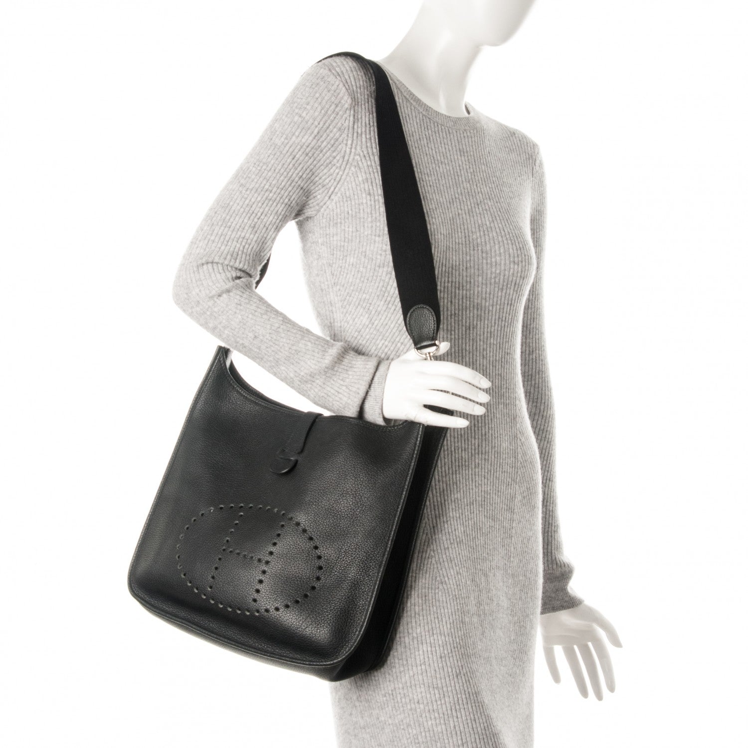 Hermes Taurillon Clemence Evelyne GM Black 2 of 7