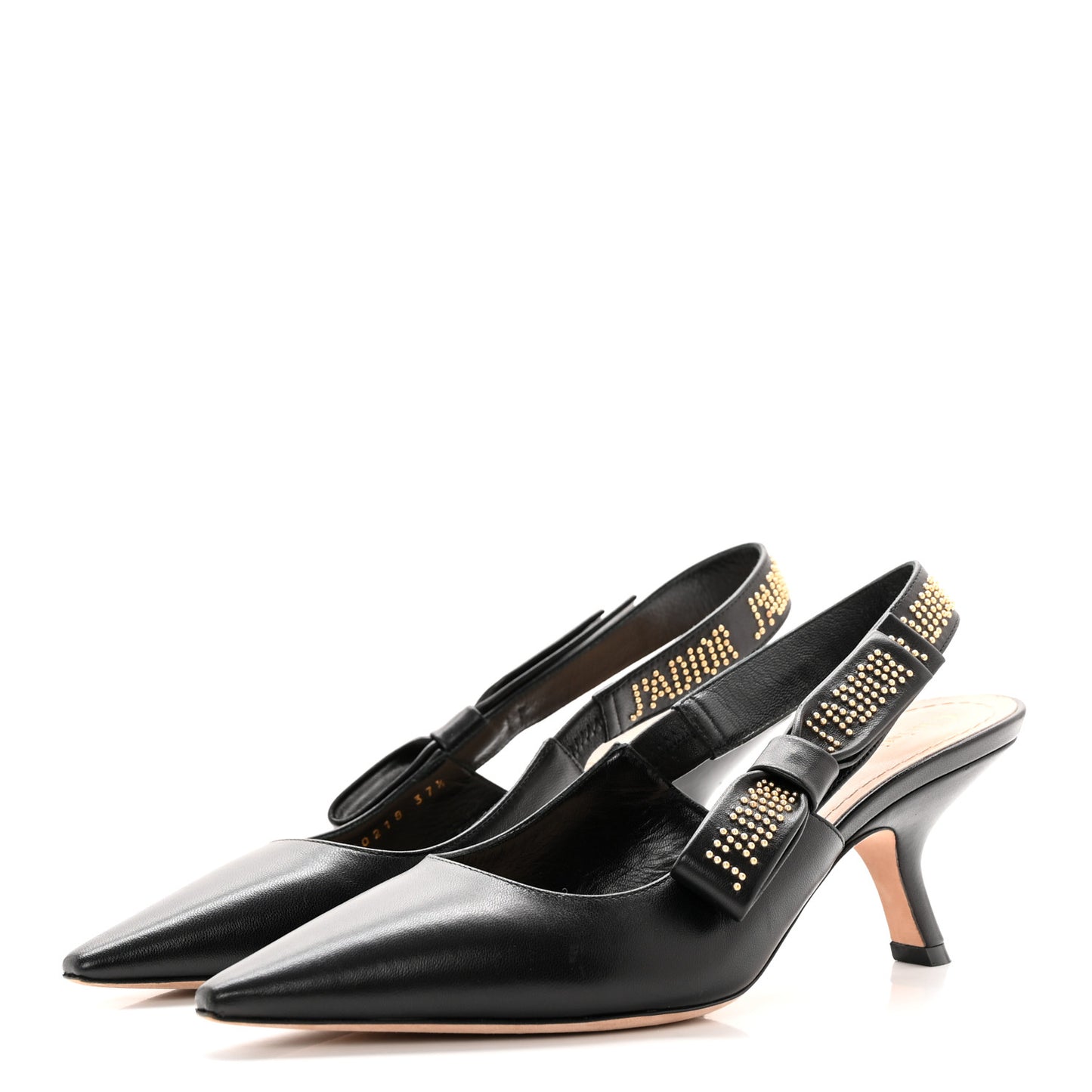 Lambskin Ribbon J'Adior Slingback 65mm Pumps 37.5 Black
