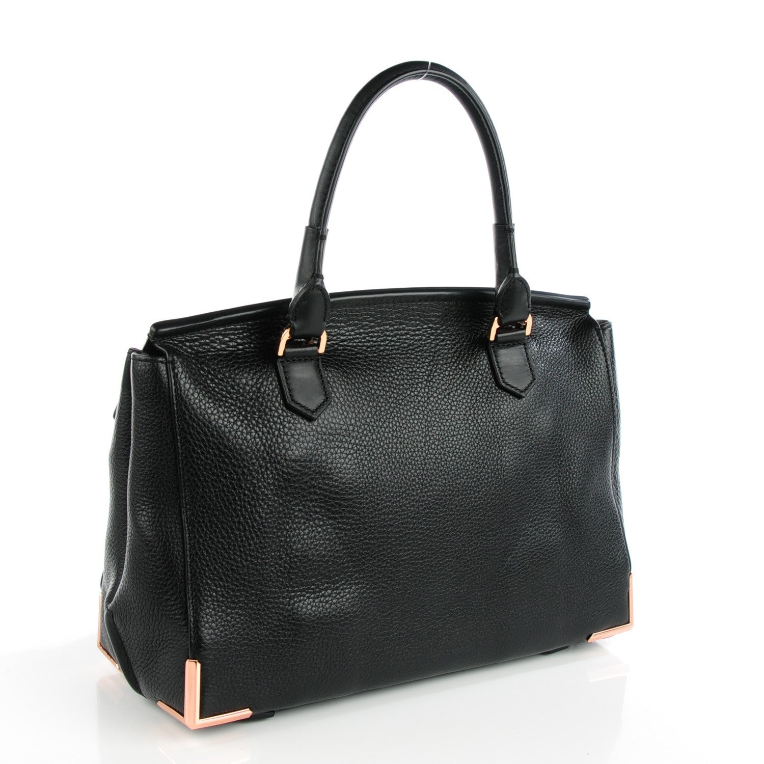 Alexander Wang Calfskin Large Marion Soft Black Rose Gold Hardware 3 of 7
