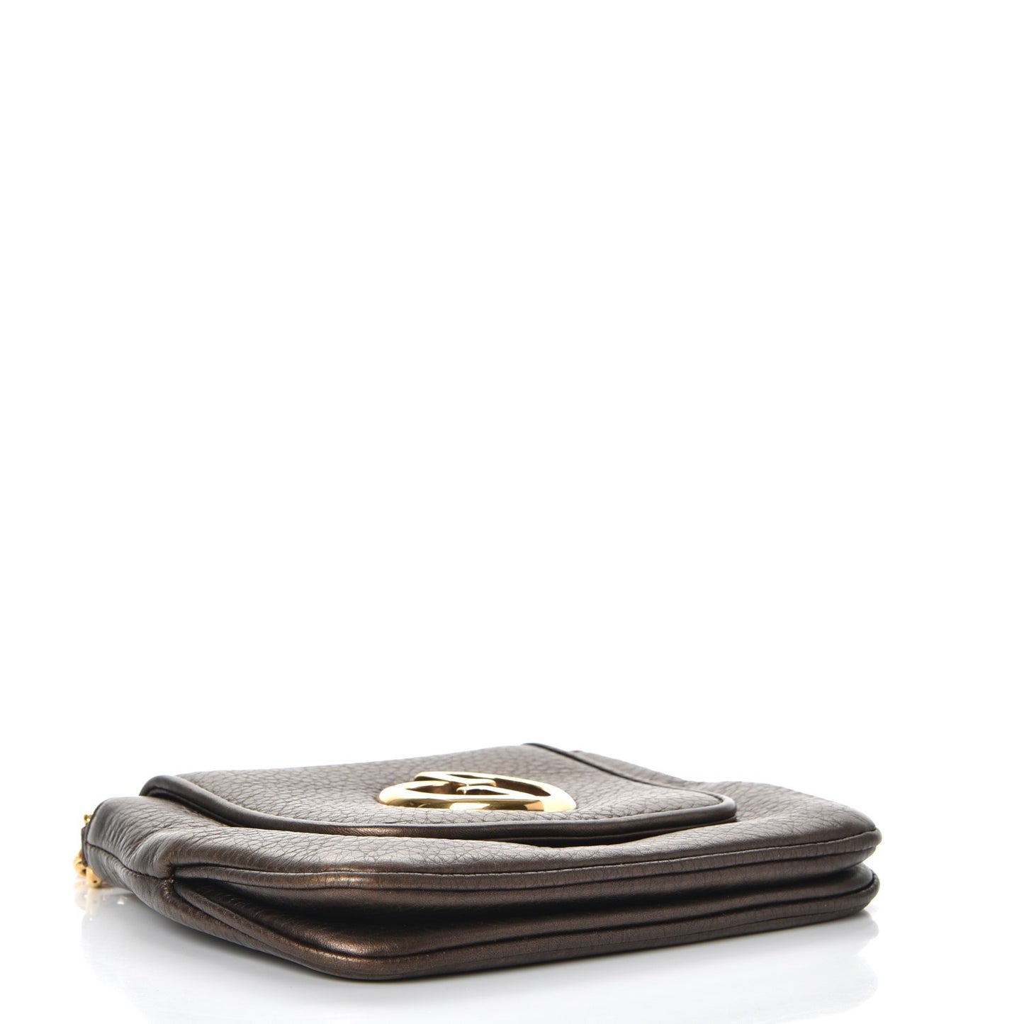 Metallic Pebbled Calfskin Small 1973 Chain Shoulder Bag Winter Leaf