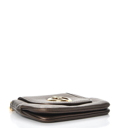 Gucci Metallic Pebbled Calfskin Small 1973 Chain Shoulder Bag Winter Leaf 5 of 13