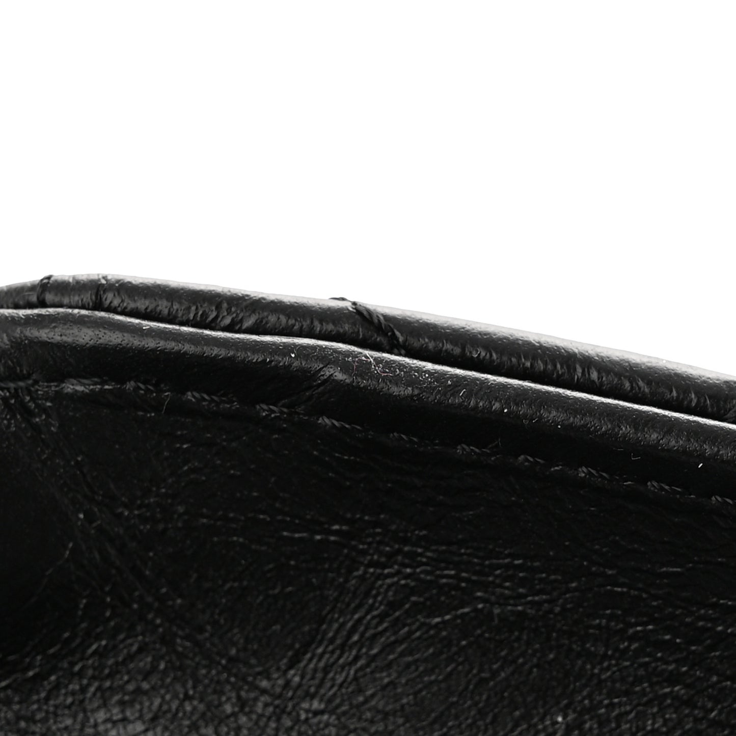 Aged Calfskin Lucky Charms Casino 2.55 Reissue Wallet on Chain WOC Black