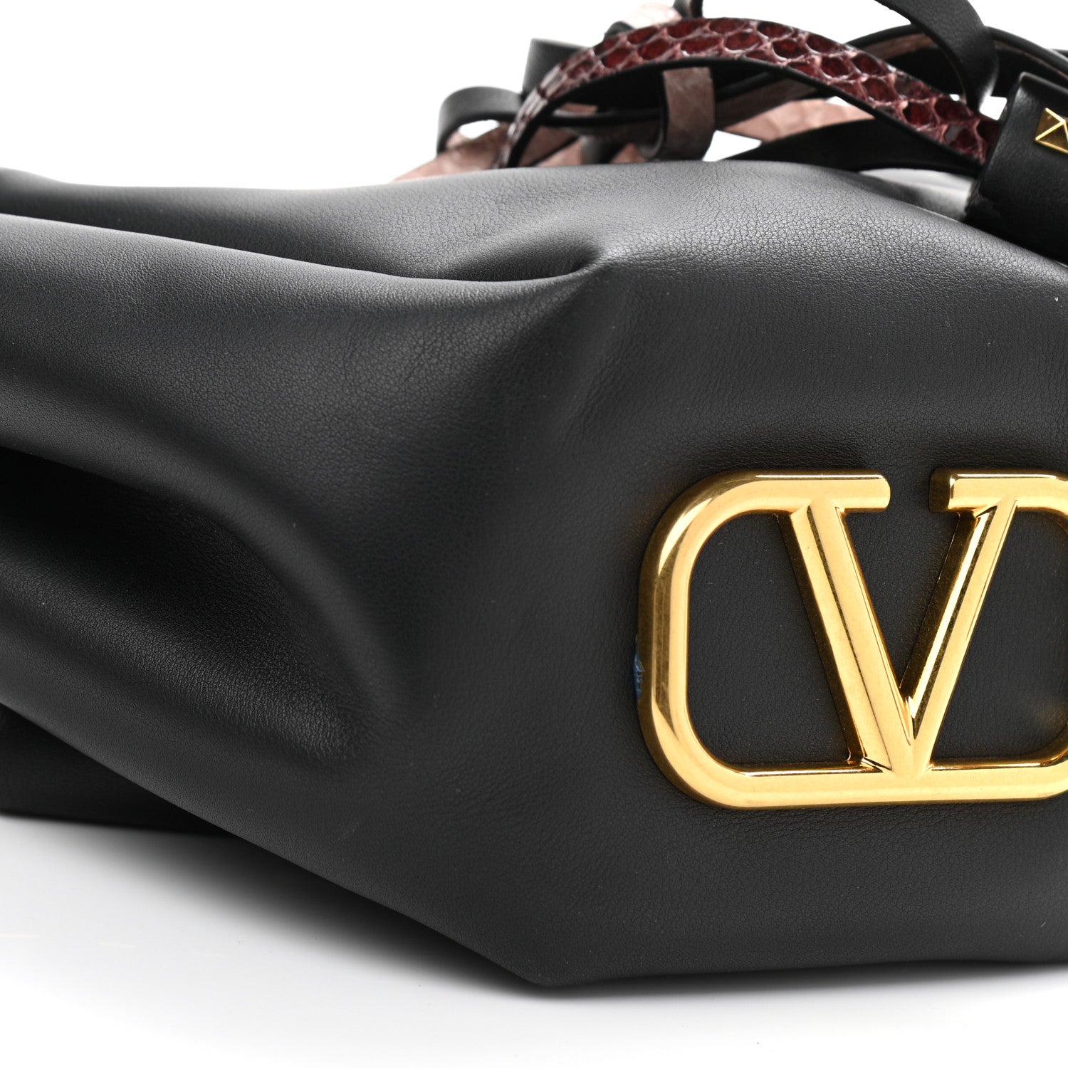 Valentino Garavani Vitello Ayers VLogo Bucket Bag Black 9 of 10