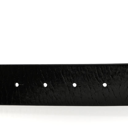 Chanel Patent Calfskin CC Reversible Belt 75 30 Black White 4 of 5