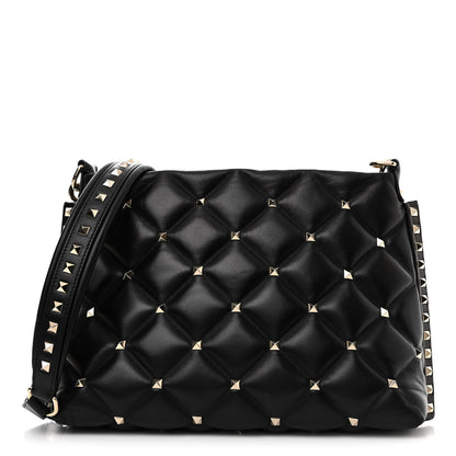 Valentino Garavani Nappa Candystud Shoulder Bag Black 1 of 16