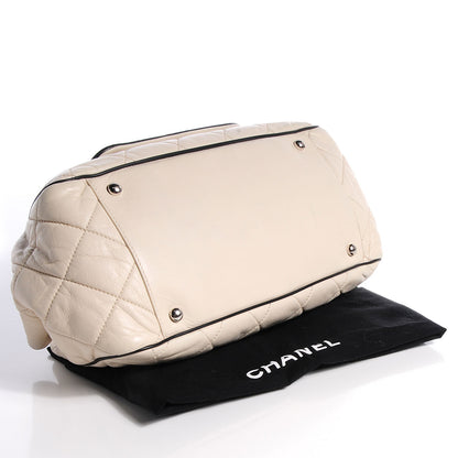 Chanel Lambskin Quilted East West Accordion Flap Ivory 4 of 8