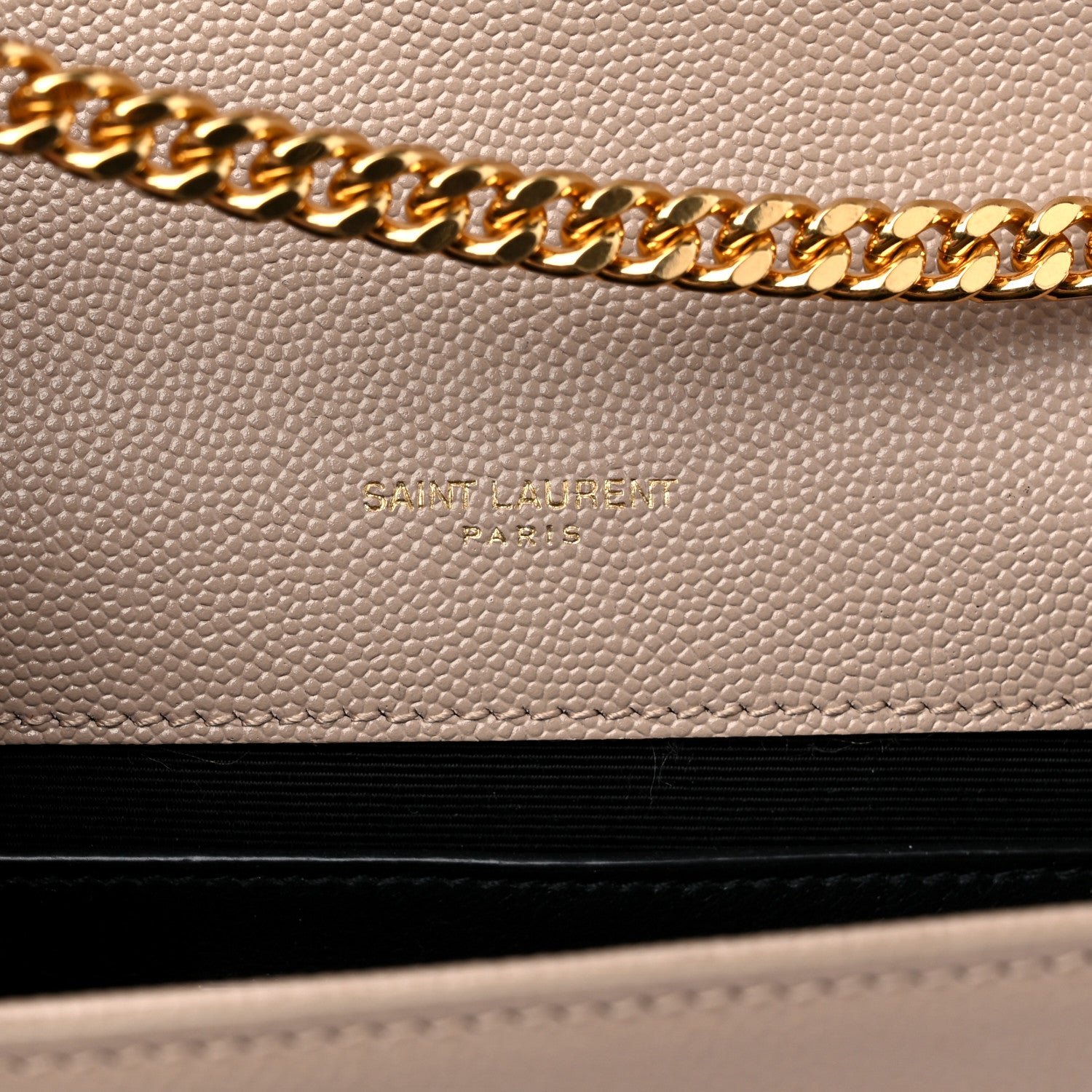 Saint Laurent Grain De Poudre Small Monogram Kate Satchel Dark Beige 9 of 11