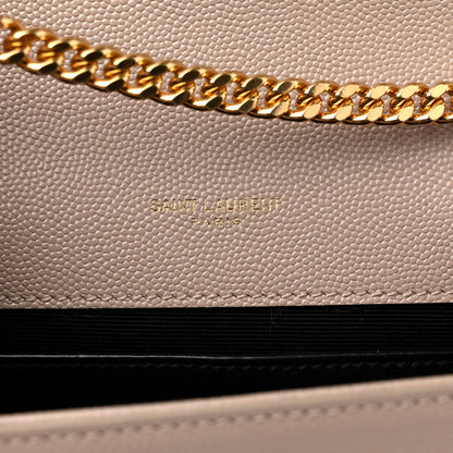 Saint Laurent Grain De Poudre Small Monogram Kate Satchel Dark Beige 9 of 11