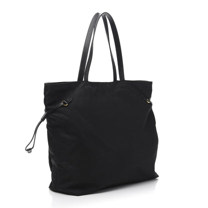 Prada Nylon Saffiano Front Pocket Tote Black 3 of 12