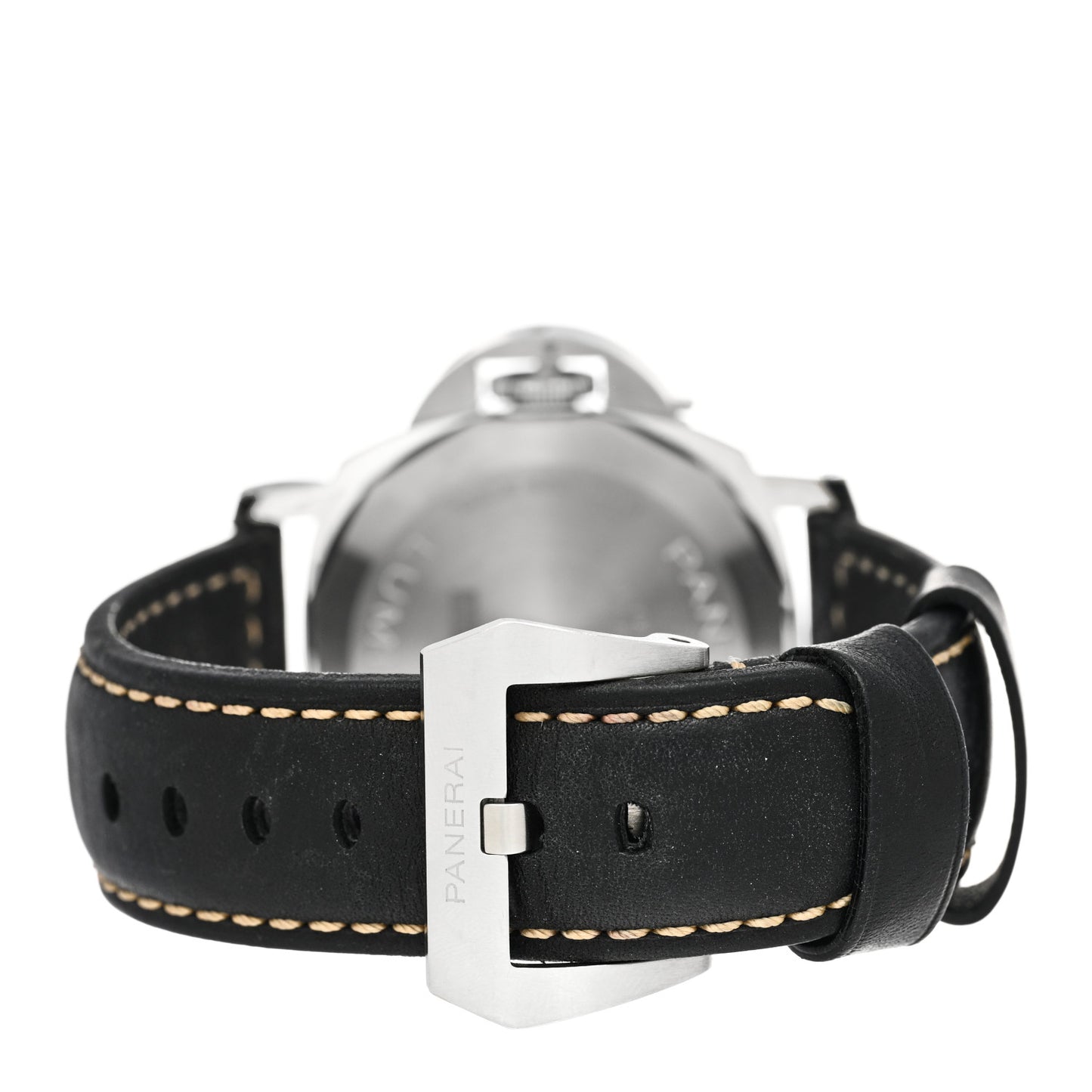 Stainless Steel Calfskin 44mm Luminor Logo Manual Winding Watch Black PAM01084