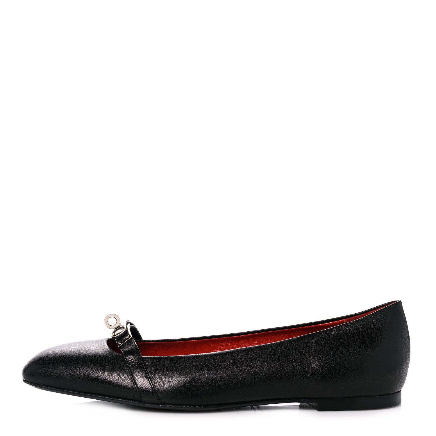 Hermes Goatskin Bilbao Ballet Flats 41 Black 1 of 11
