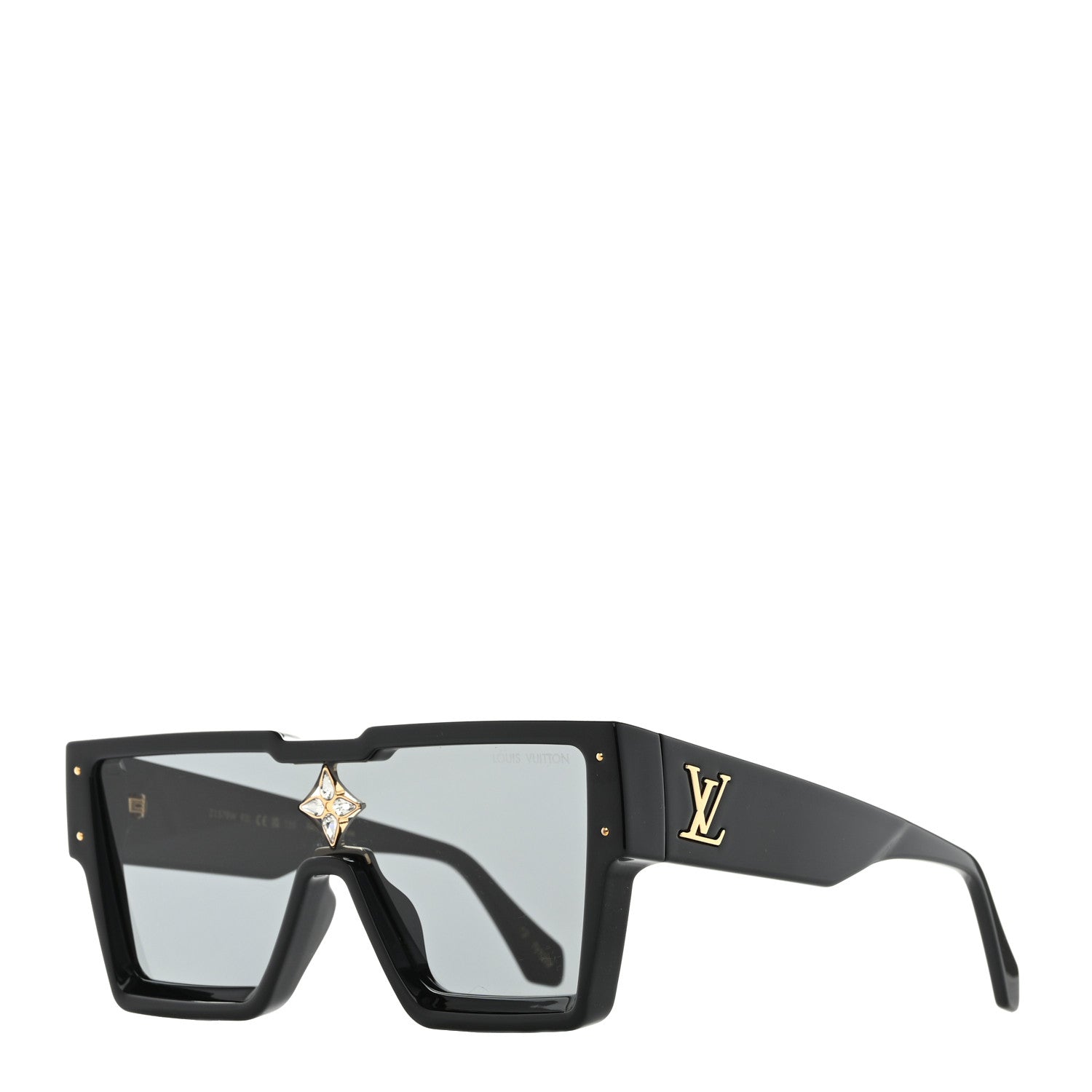 Louis Vuitton Acetate Swarovski Crystal Cyclone Sunglasses Z1578W Black 1 of 5