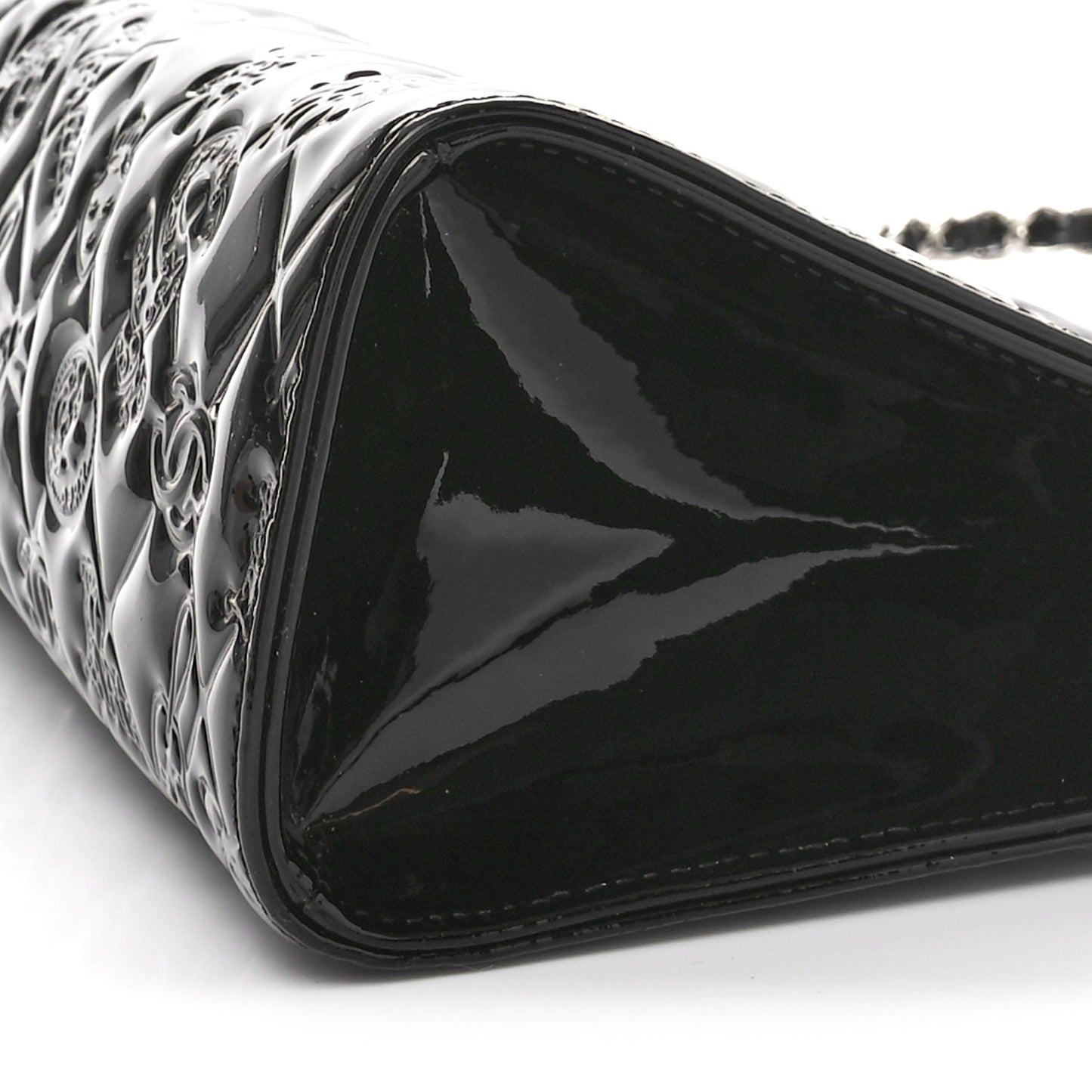 Patent Calfskin Lucky Symbols Pochette Black