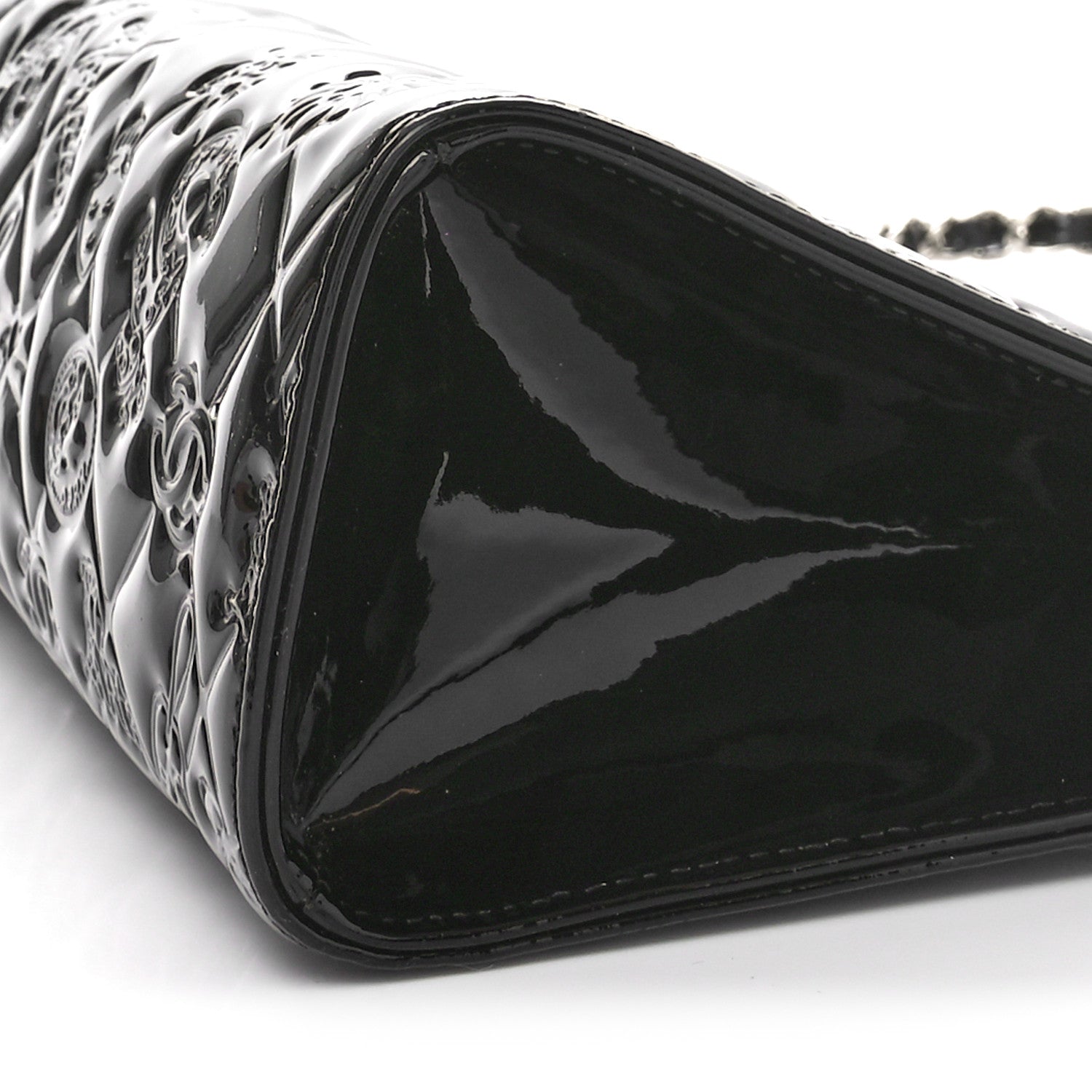 Chanel Patent Calfskin Lucky Symbols Pochette Black 10 of 11