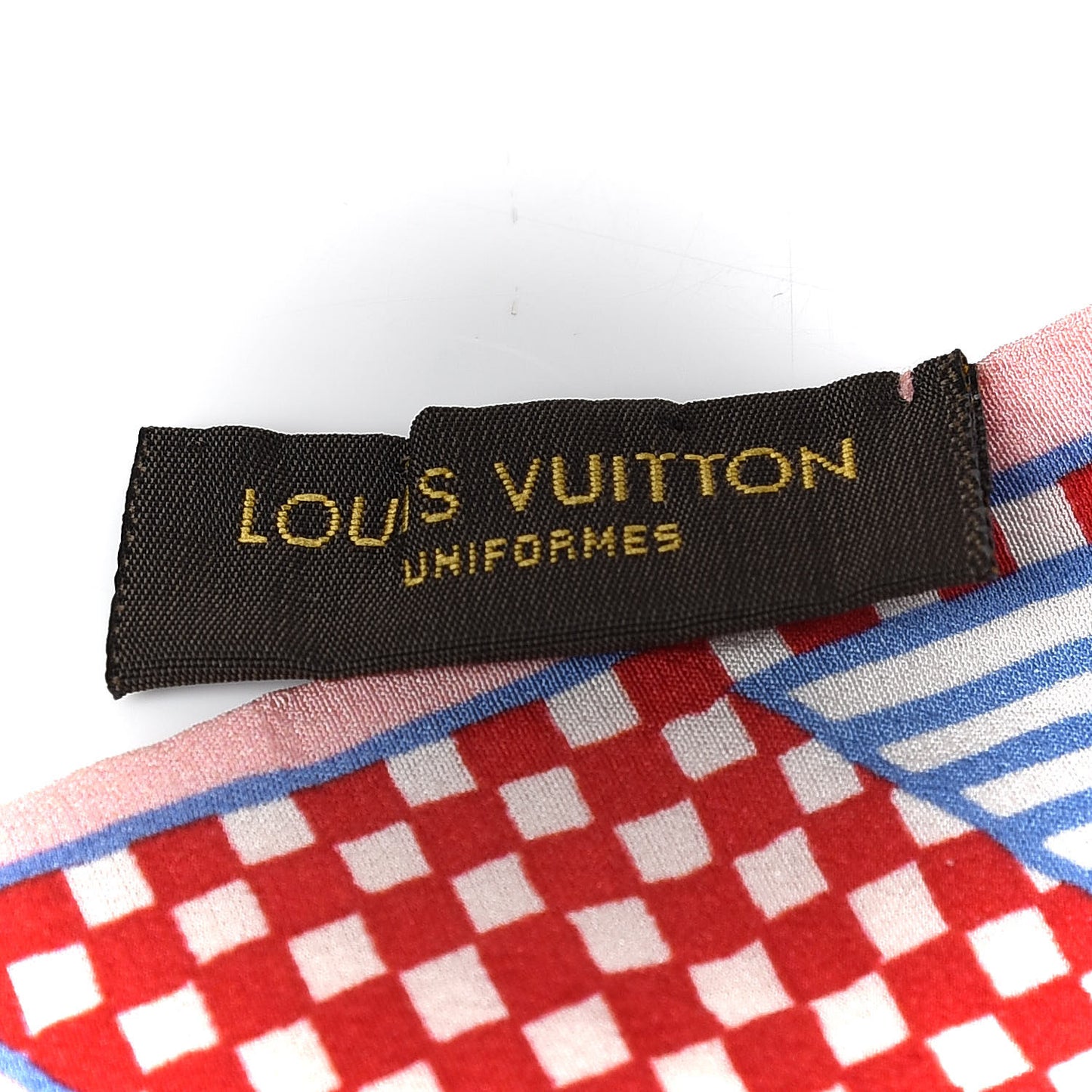 Silk Damier Aquarelle Bandeau Piment