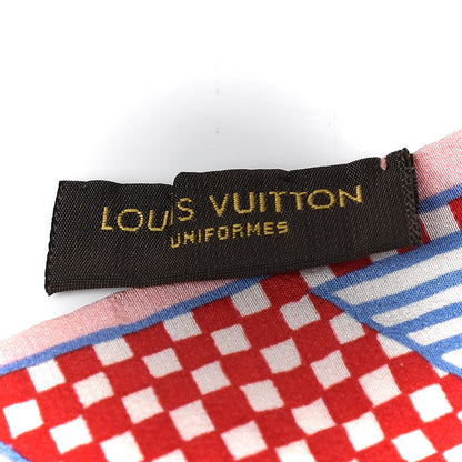 Louis Vuitton Silk Damier Aquarelle Bandeau Piment 3 of 5