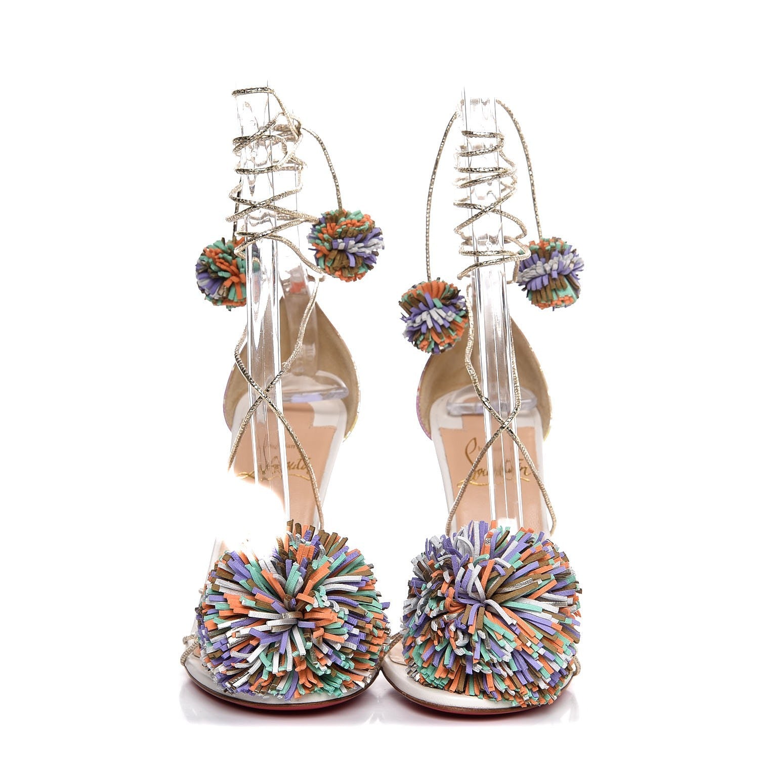 Christian Louboutin Nappa Suede Starouchi 100 Sandal 35 Multicolor 2 of 8