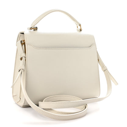 Saint Laurent Grain de Poudre Mini Classic Monogram Cassandra Top Handle Crema Soft 3 of 12