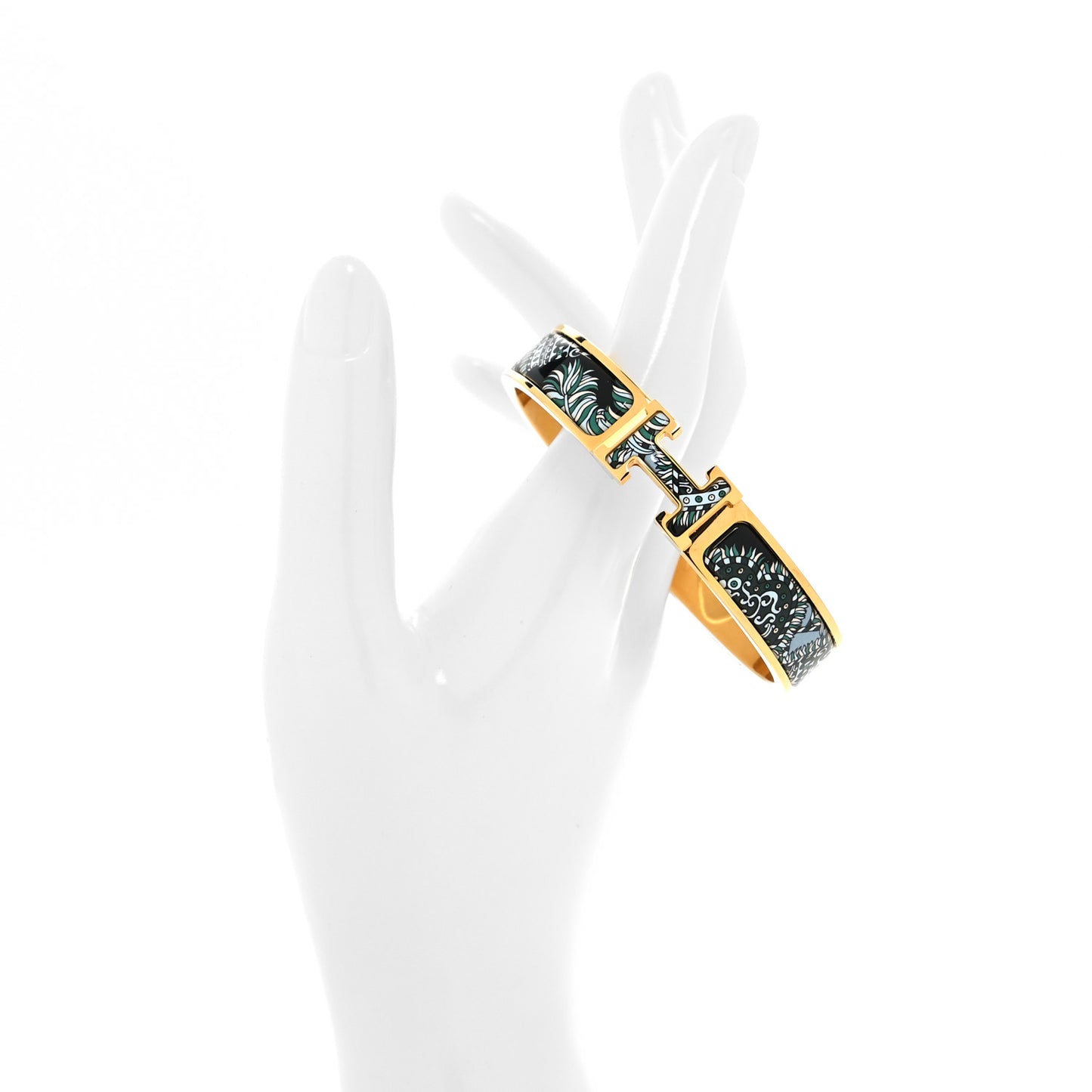 Enamel Narrow Print Clic Clac H Bracelet PM By The Sea