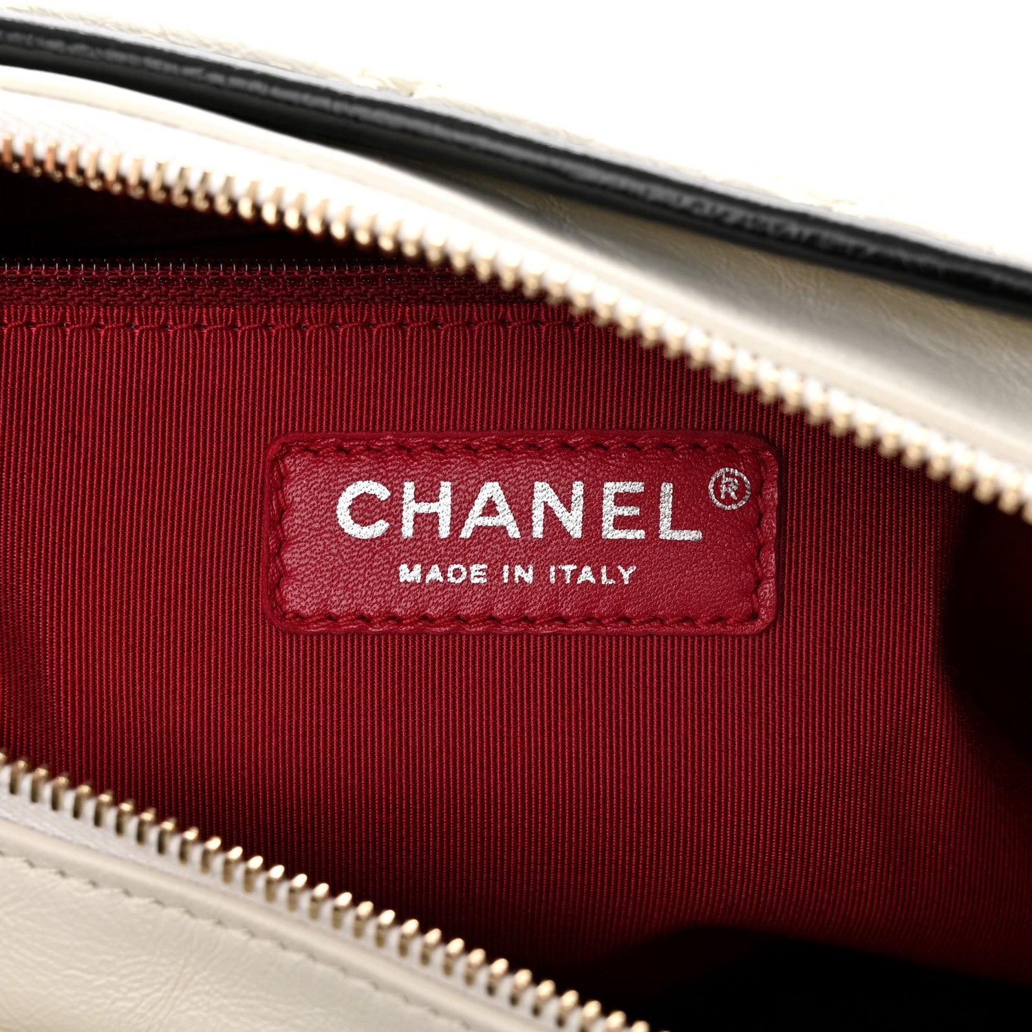 Chanel Aged Calfskin Quilted Medium Gabrielle Hobo Black White 6 of 10