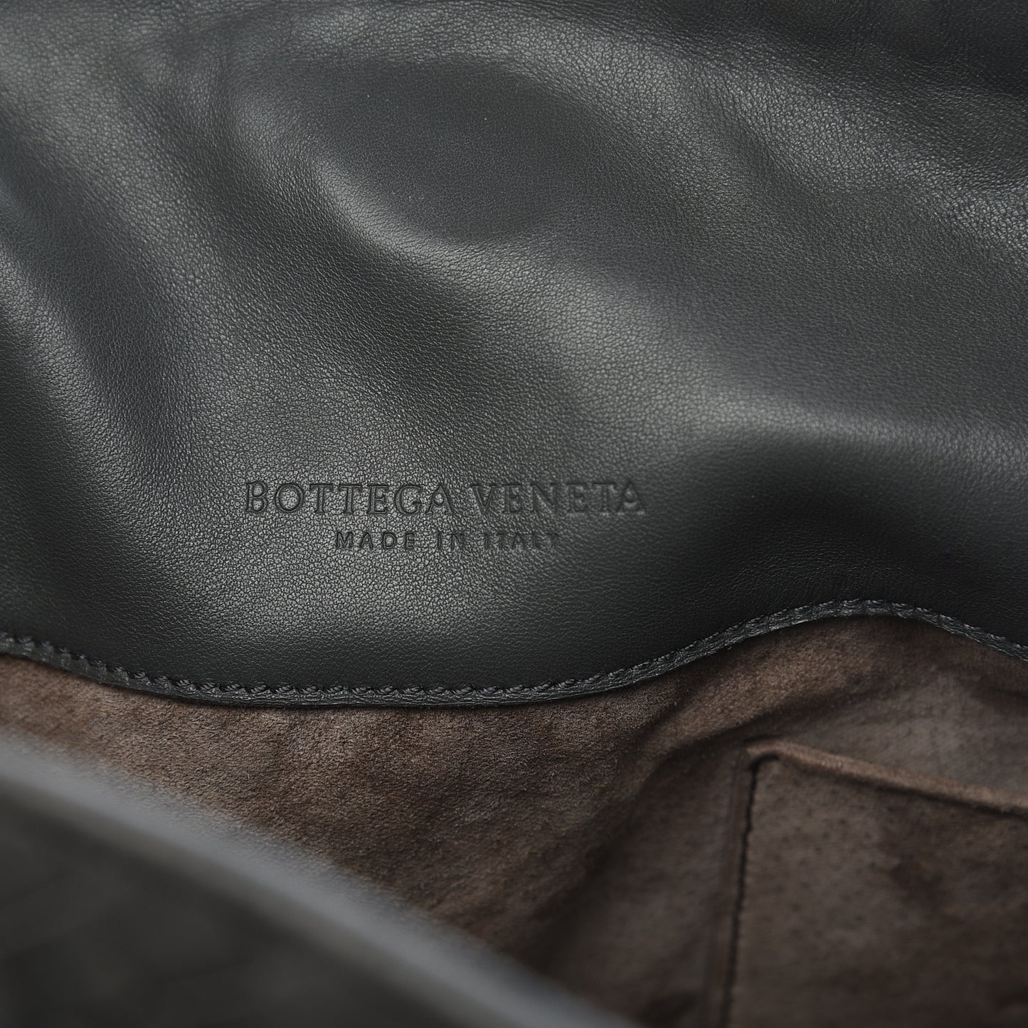 Nappa Intrecciato Parachute Bag Light Grey