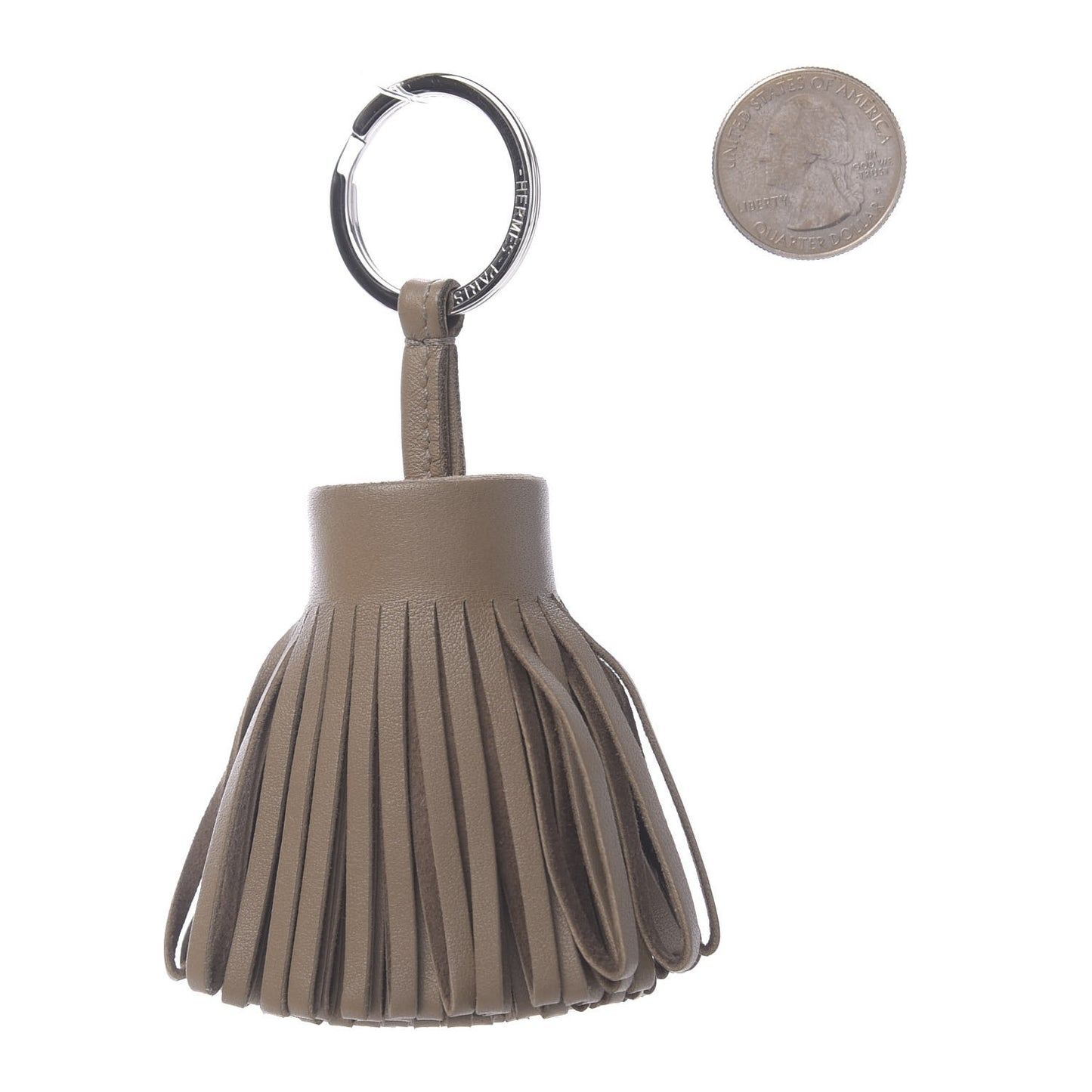 Lambskin Carmen Tassel Key Holder Etoupe
