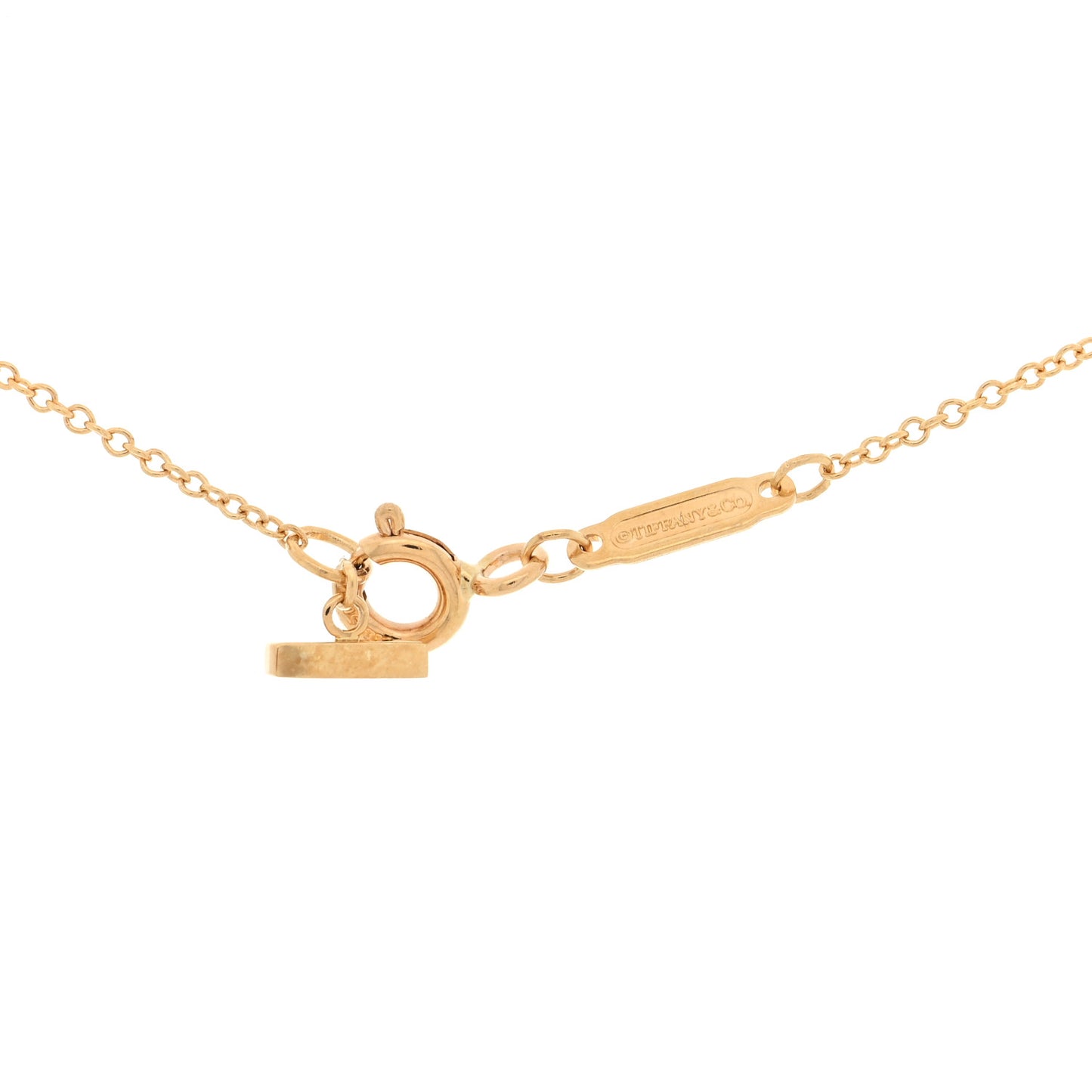 18K Yellow Gold Small T Smile Pendant Necklace