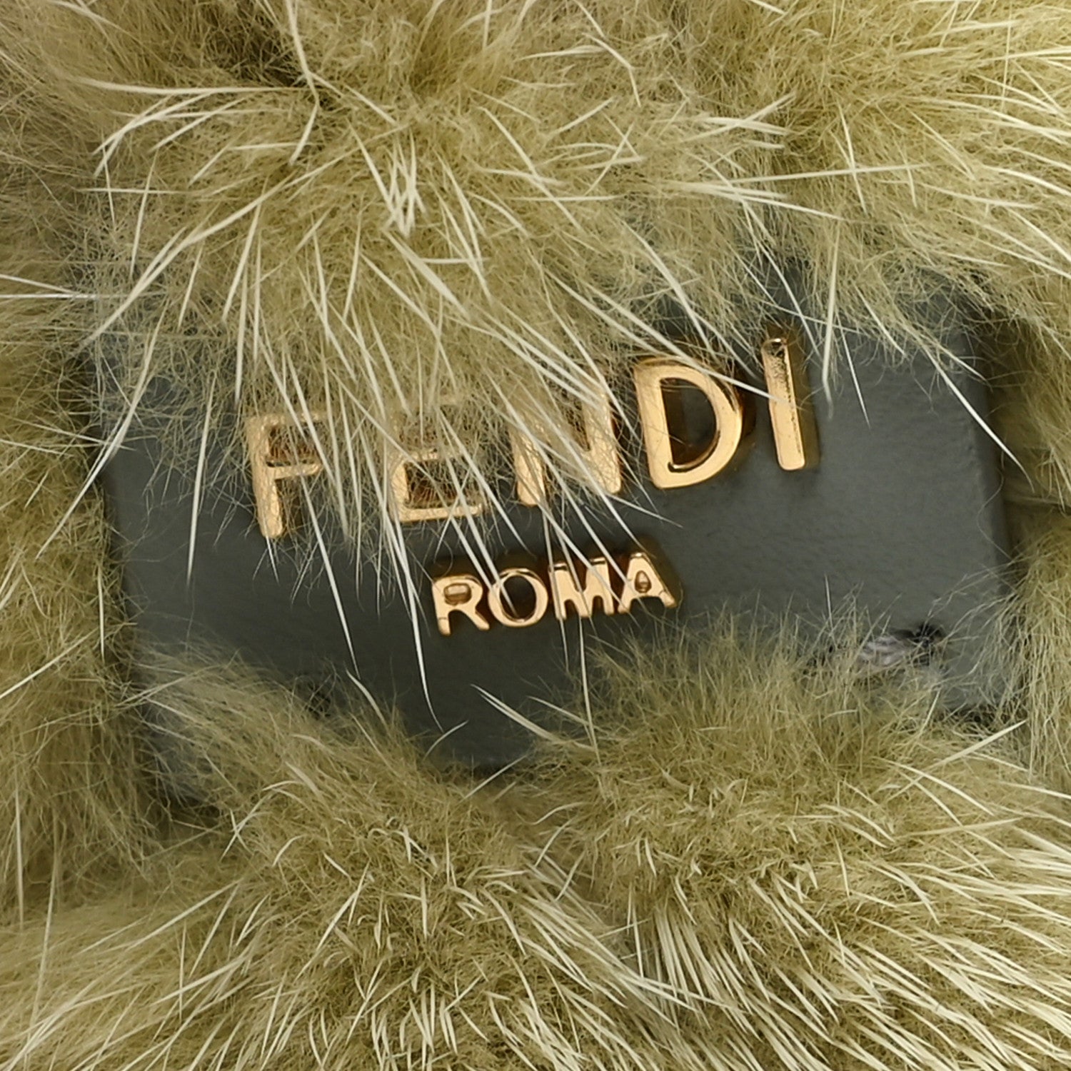 Fendi Mink Fur Vitello King Bouquet Perfume Holder Bag Charm
