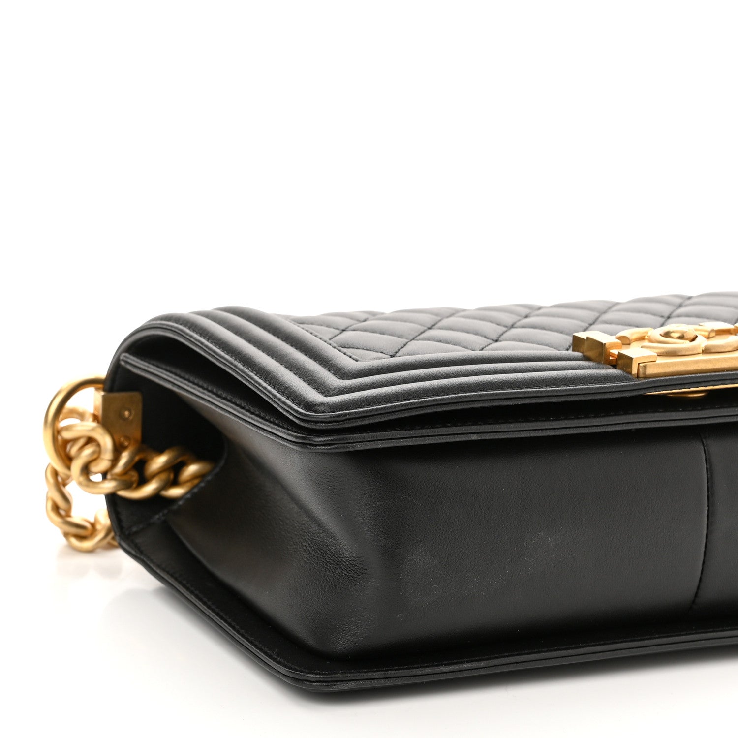 Chanel Lambskin Quilted Medium Boy Flap Black 9 of 11