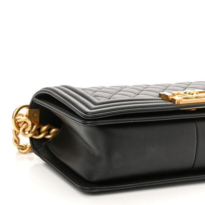 Chanel Lambskin Quilted Medium Boy Flap Black 9 of 11