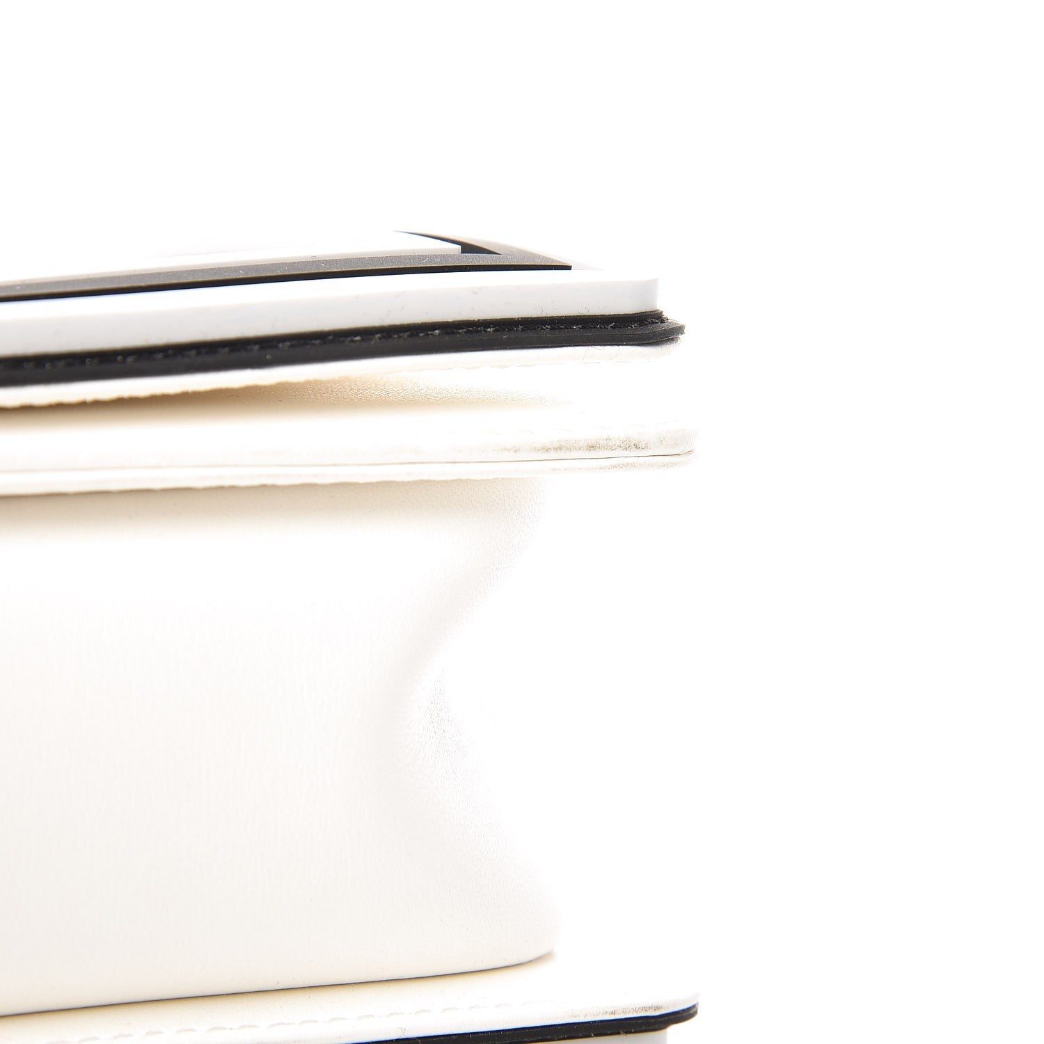 Chanel Calfskin Medium Boy Flap White Black 9 of 9