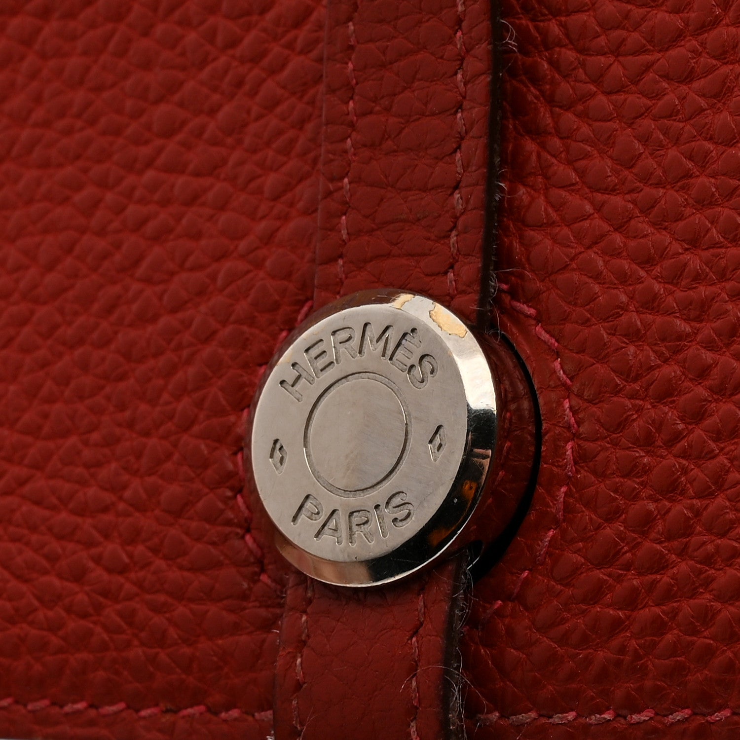 Hermes Togo Dogon Duo Wallet Rouge Casaque 10 of 11