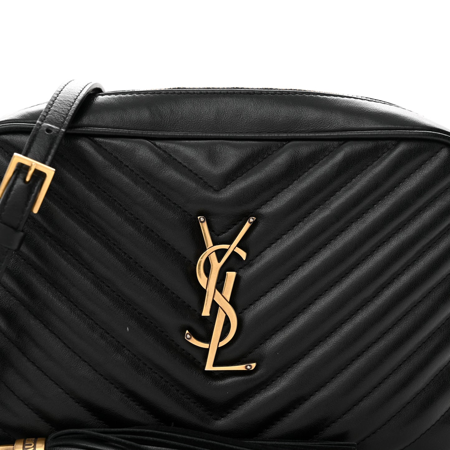 Calfskin Matelasse Monogram Lou Camera Bag Black