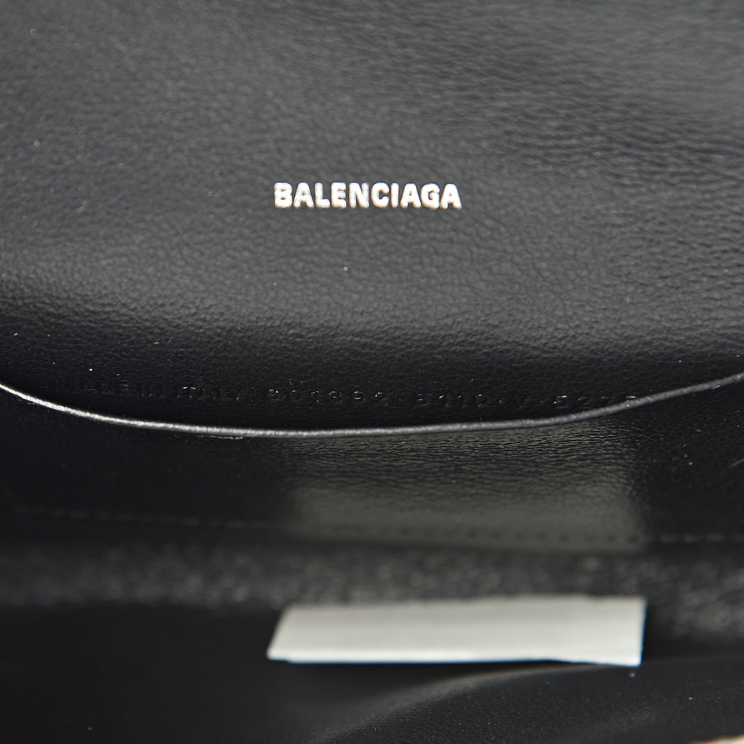 Balenciaga Metallic Grained Calfskin BB Phone Holder Wallet On Chain Silver 7 of 11
