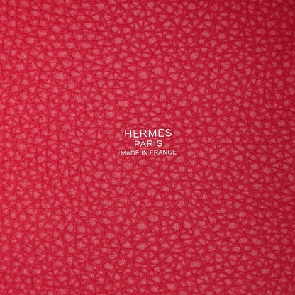 Hermes Taurillon Clemence Swift Eclat Picotin Lock 18 PM  Rose Mexico Rouge De Coeur 6 of 11