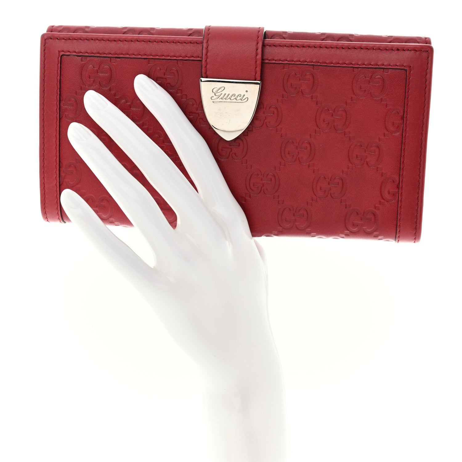 Gucci Guccissima Continental Wallet Red 2 of 13