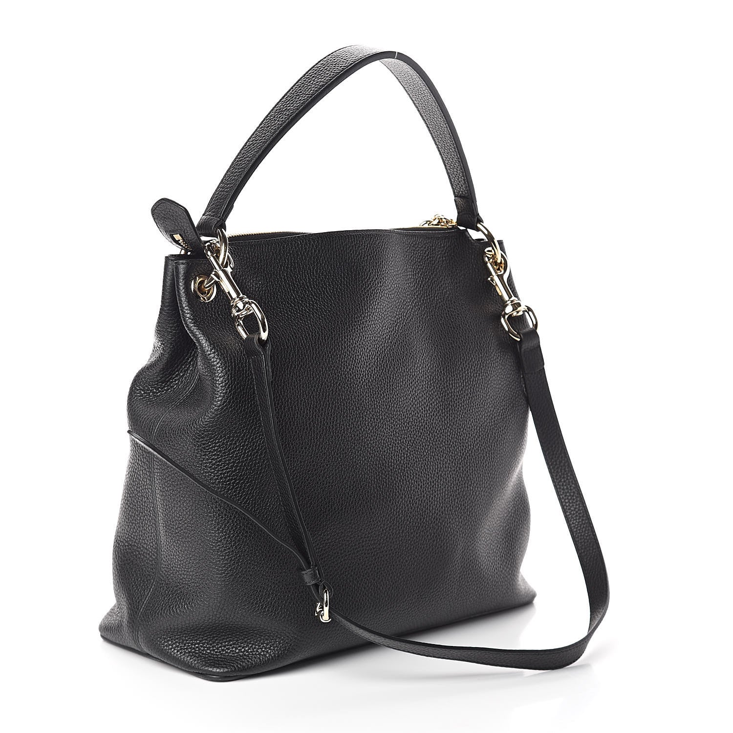 Gucci Pebbled Calfskin Large Soho Hobo Black 3 of 9