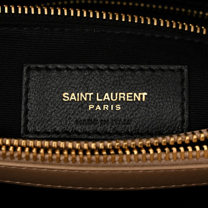 Saint Laurent Calfskin Y Quilted Monogram Medium Loulou Chain Satchel Dark Beige 6 of 11