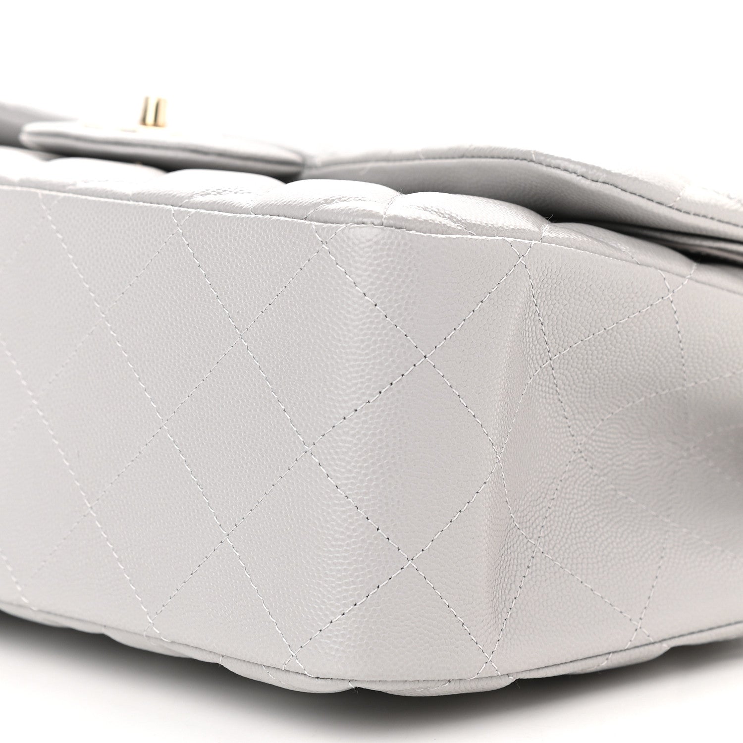 Chanel Caviar Quilted Jumbo Double Flap Grey 8 of 10