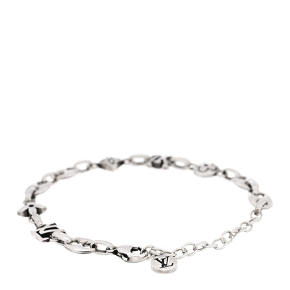 Louis Vuitton Sterling Silver Medium LV Sailor Bracelet 2 of 4