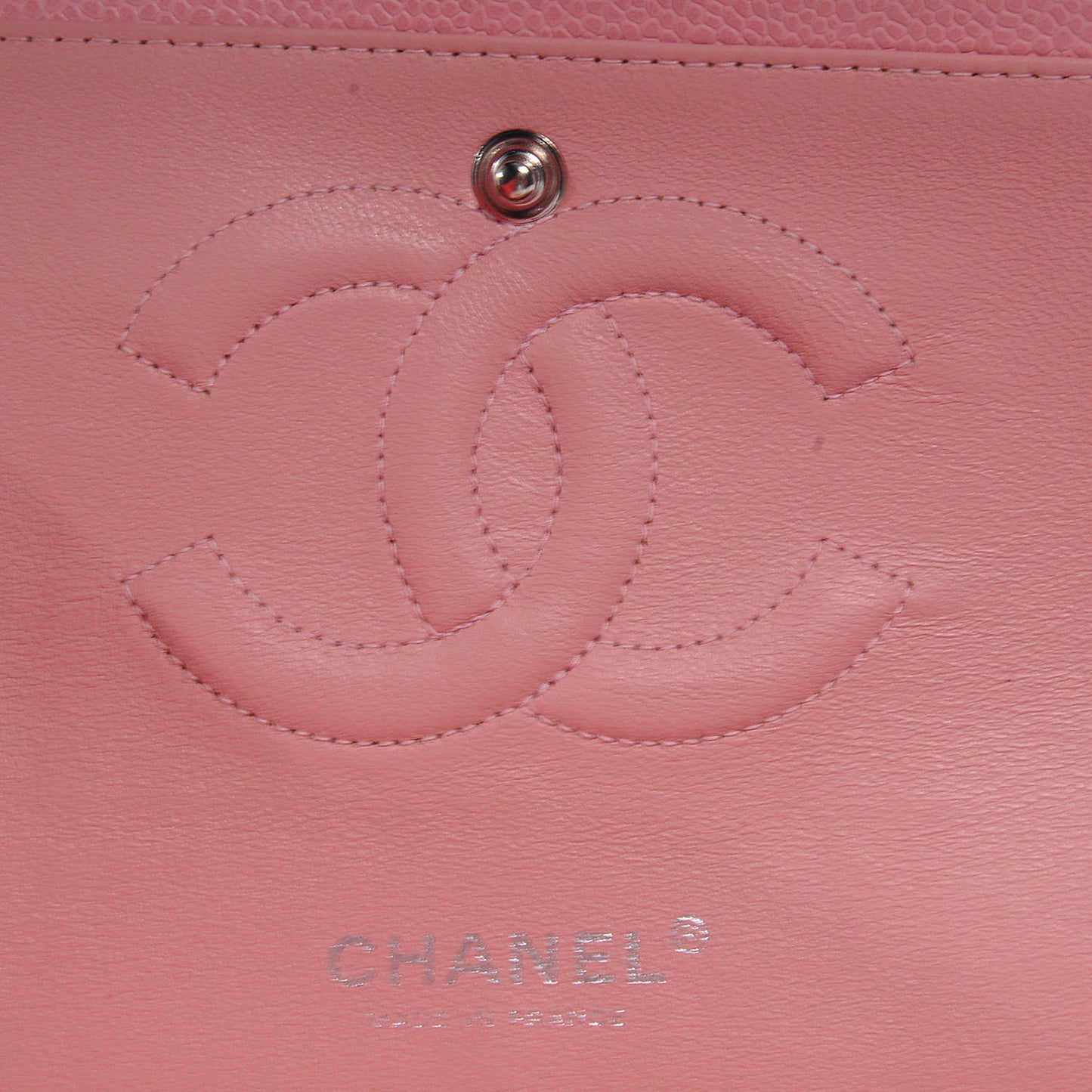 Caviar Medium Double Flap Pink