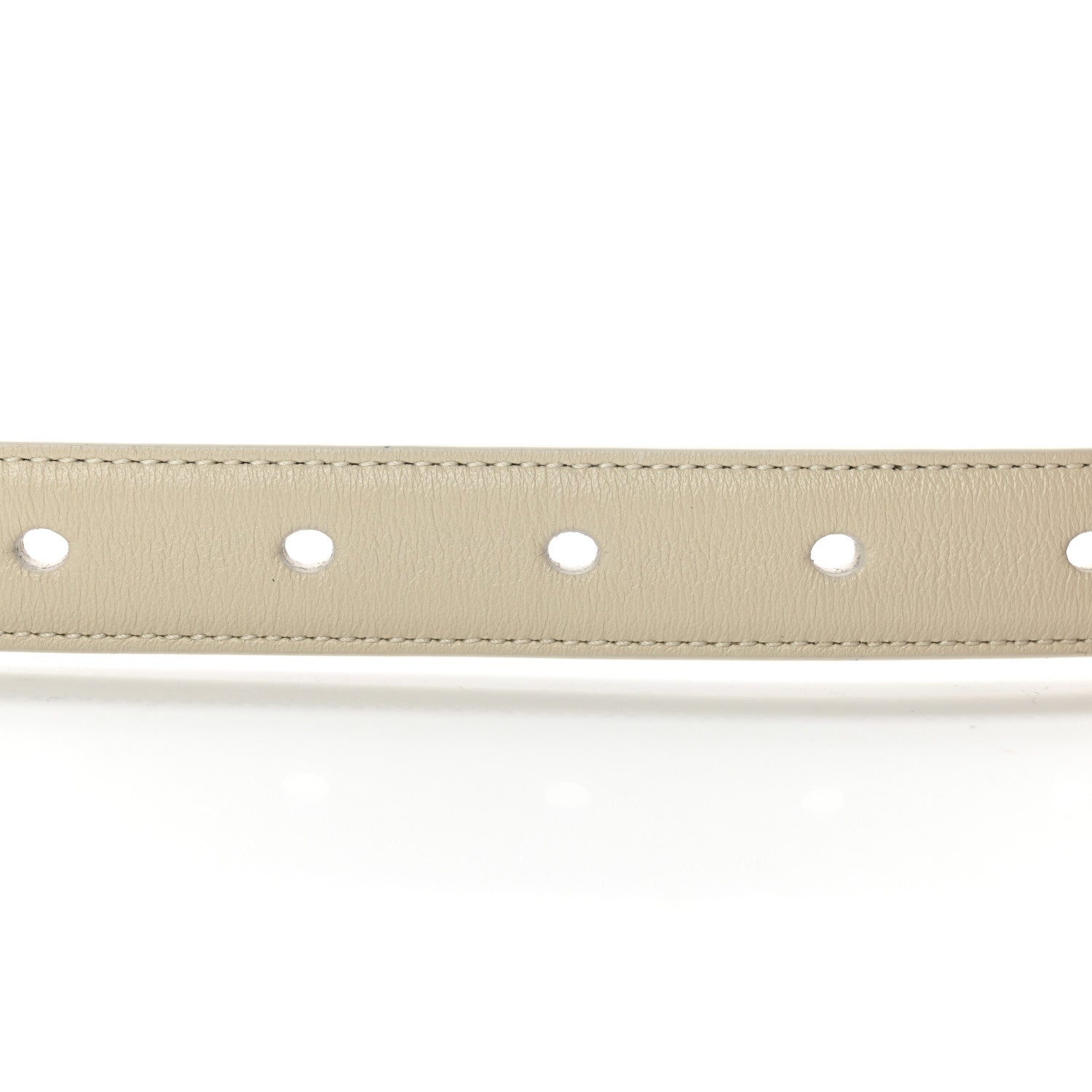 Saint Laurent Smooth Calfskin Monogram Square Buckle Belt 70 28 White 5 of 6