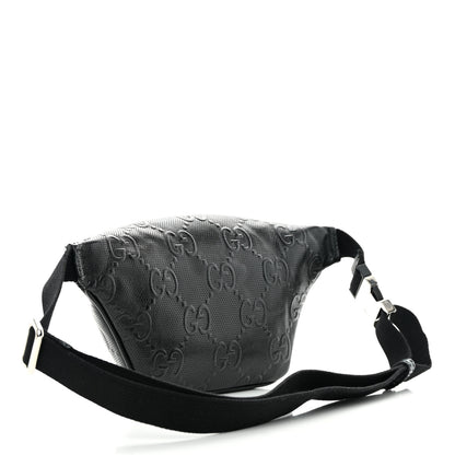 Gucci Calfskin GG Tennis Embossed Belt Bag Black 3 of 12