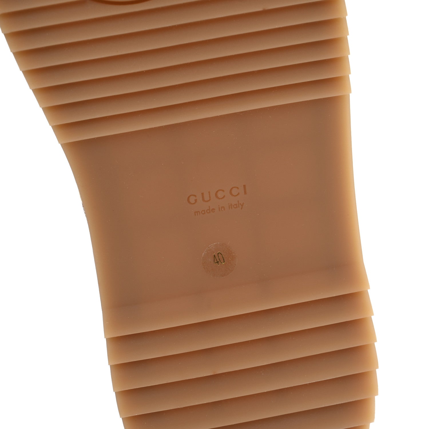 Gucci Canvas GG Monogram Angelina Platform Slide Sandals 40 Beige Ruggine 7 of 9