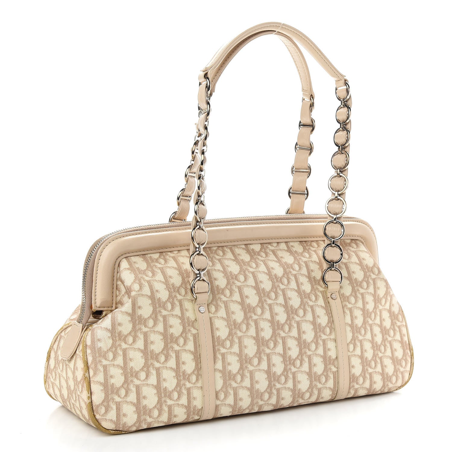Christian Dior Monogram Romantique Shoulder Bag Beige 3 of 10