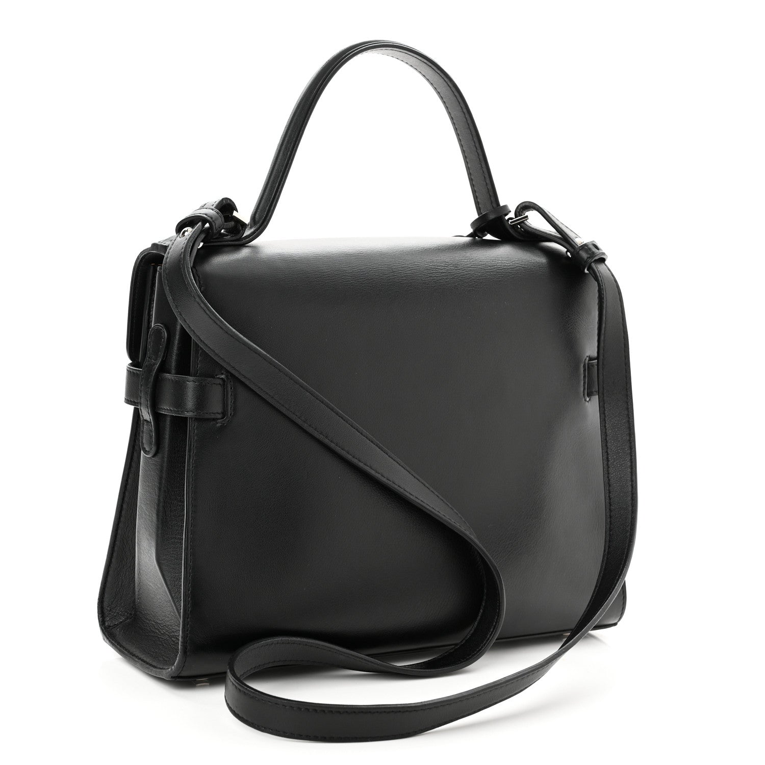 Delvaux Calfskin MM Tempete Satchel Black 3 of 10