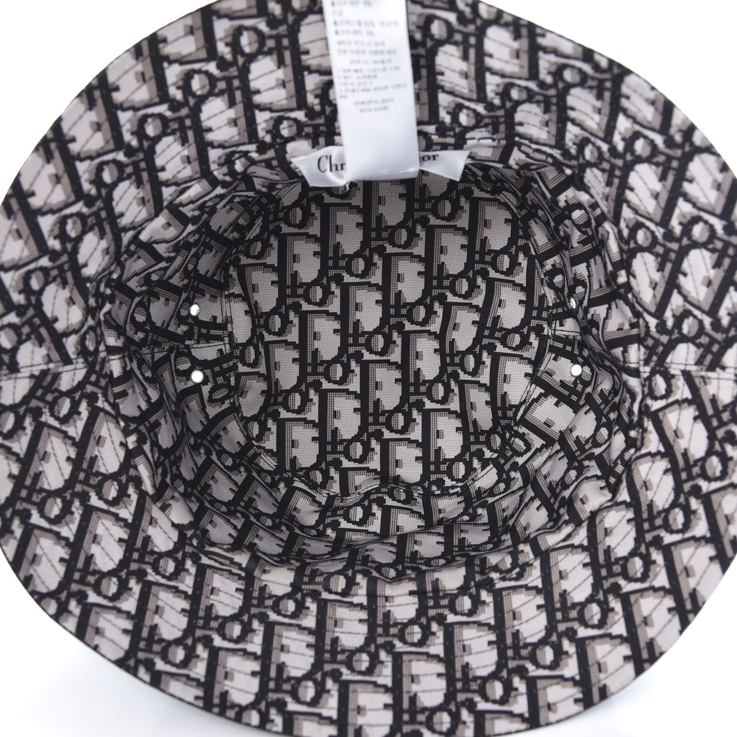 Polyester Cotton Oblique Teddy-D Brim Bucket Hat 58 Black