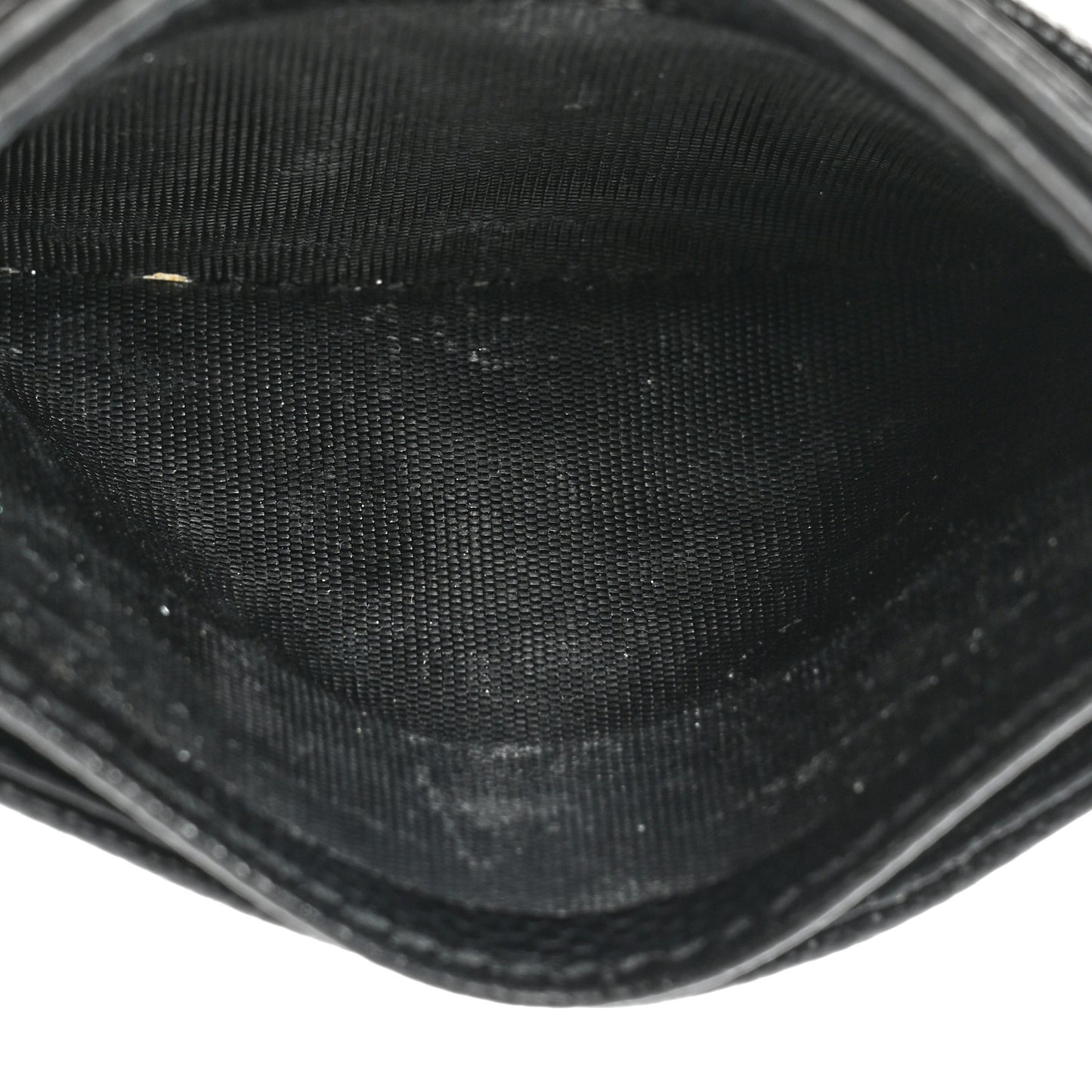 Grain De Poudre Matelasse Chevron Monogram Credit Card Case Black