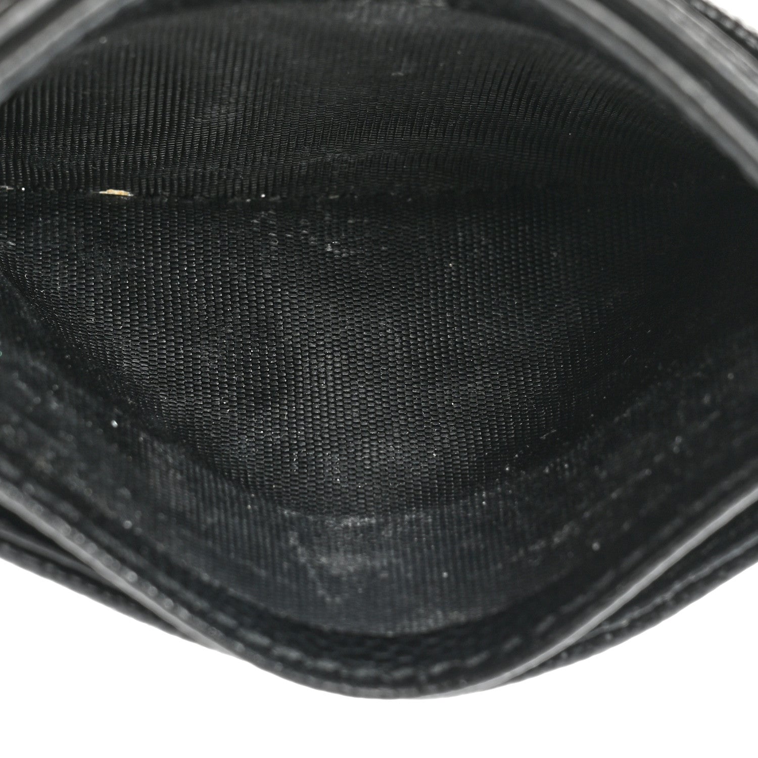 Saint Laurent Grain De Poudre Matelasse Chevron Monogram Credit Card Case Black 8 of 16